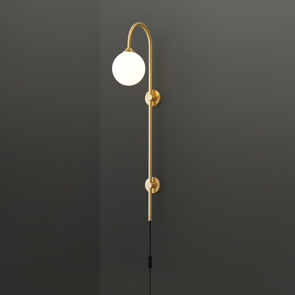 Globe Brass Plug-in Wall Sconce product view