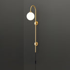 Globe Brass Plug-in Wall Sconce product view