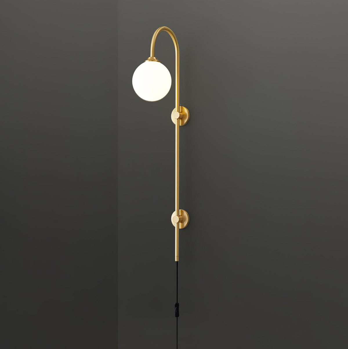 Globe Brass Plug-in Wall Sconce product view