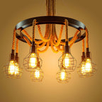 Hemp Rope Industrial Starfall Chandelier