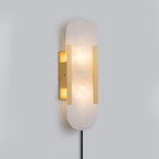 Oblong Alabaster Plug-in Wall Sconce product view