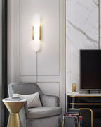 Oblong Alabaster Plug-in Wall Sconce product view