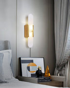 Oblong Alabaster Plug-in Wall Sconce product view