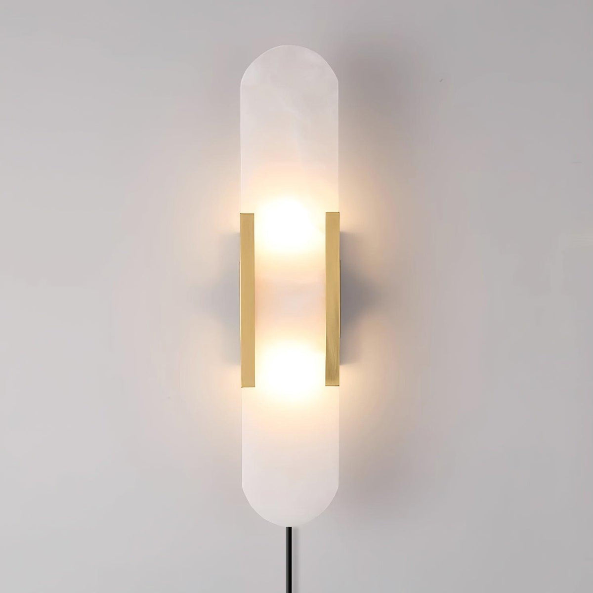 Oblong Alabaster Plug-in Wall Sconce product view