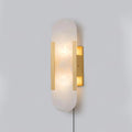 Oblong Alabaster Plug-in Wall Sconce product view