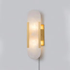 Oblong Alabaster Plug-in Wall Sconce product view
