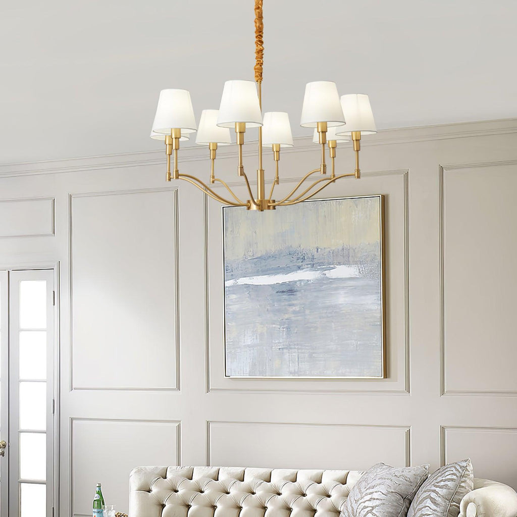 Meridian Mid Century Brass Chandelier product view