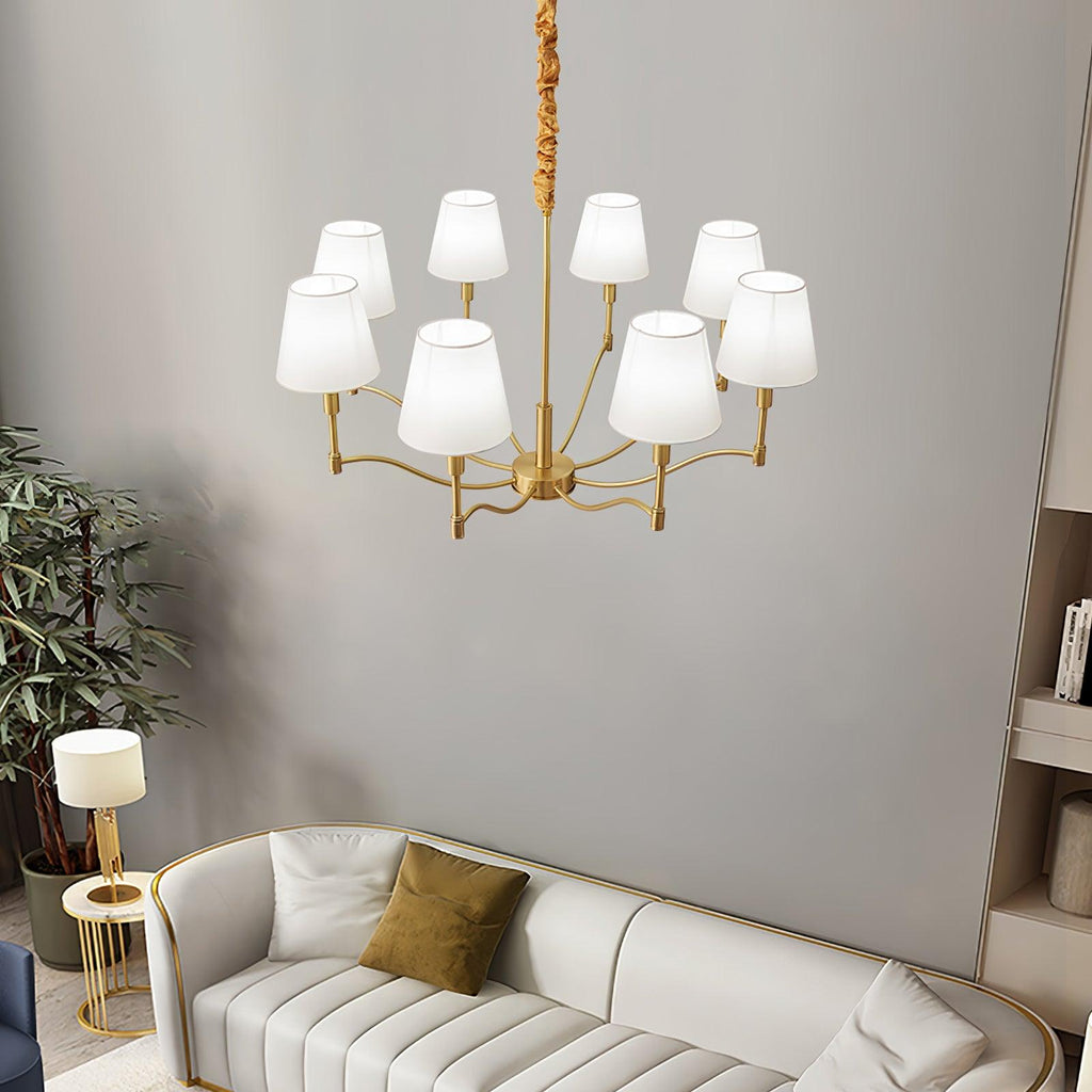 Meridian Mid Century Brass Chandelier product view