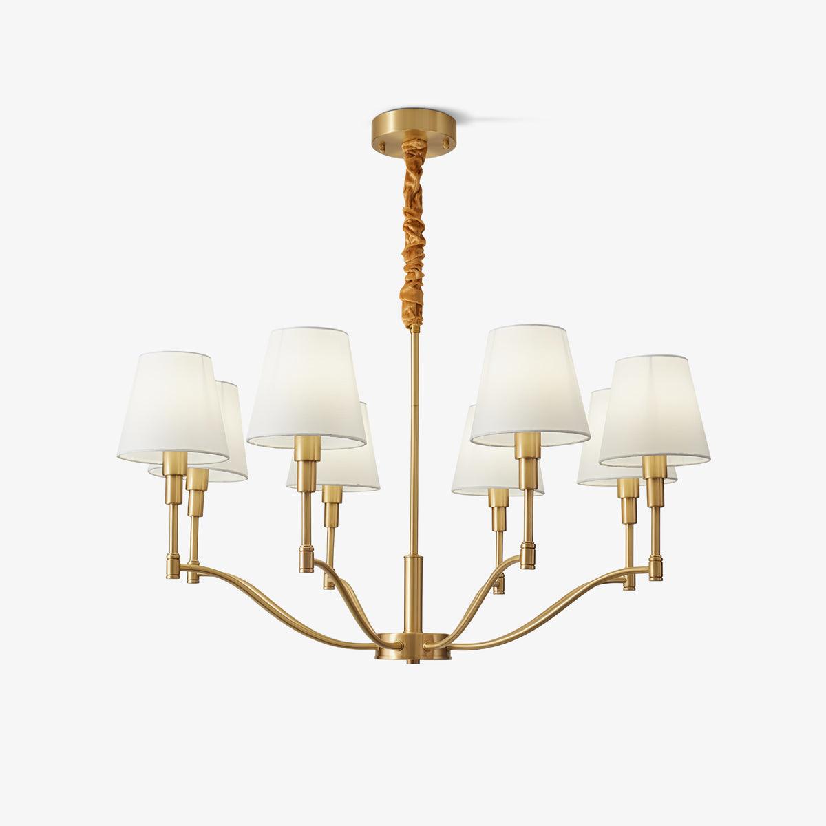 Meridian Mid Century Brass Chandelier product view