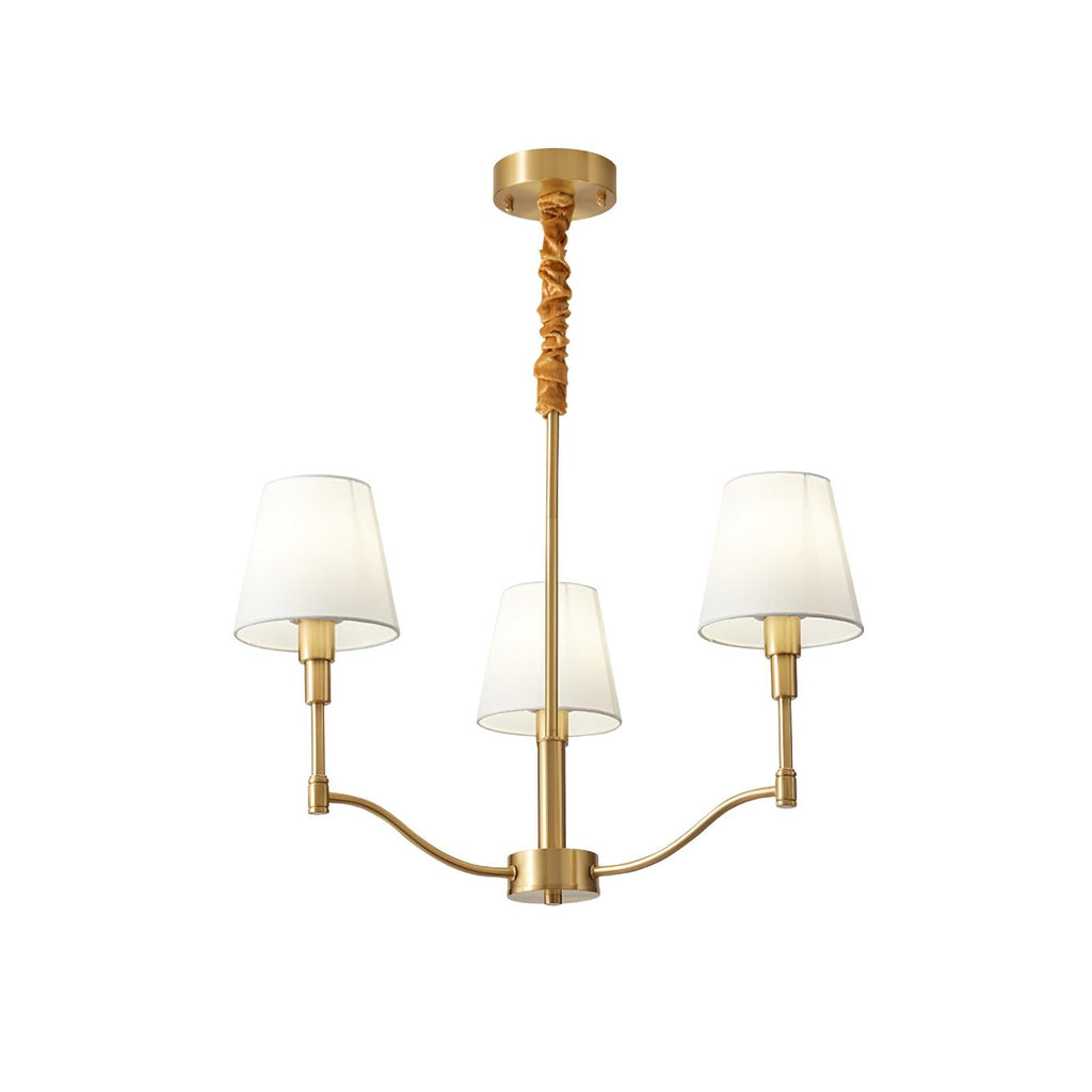 Meridian Mid Century Brass Chandelier product view