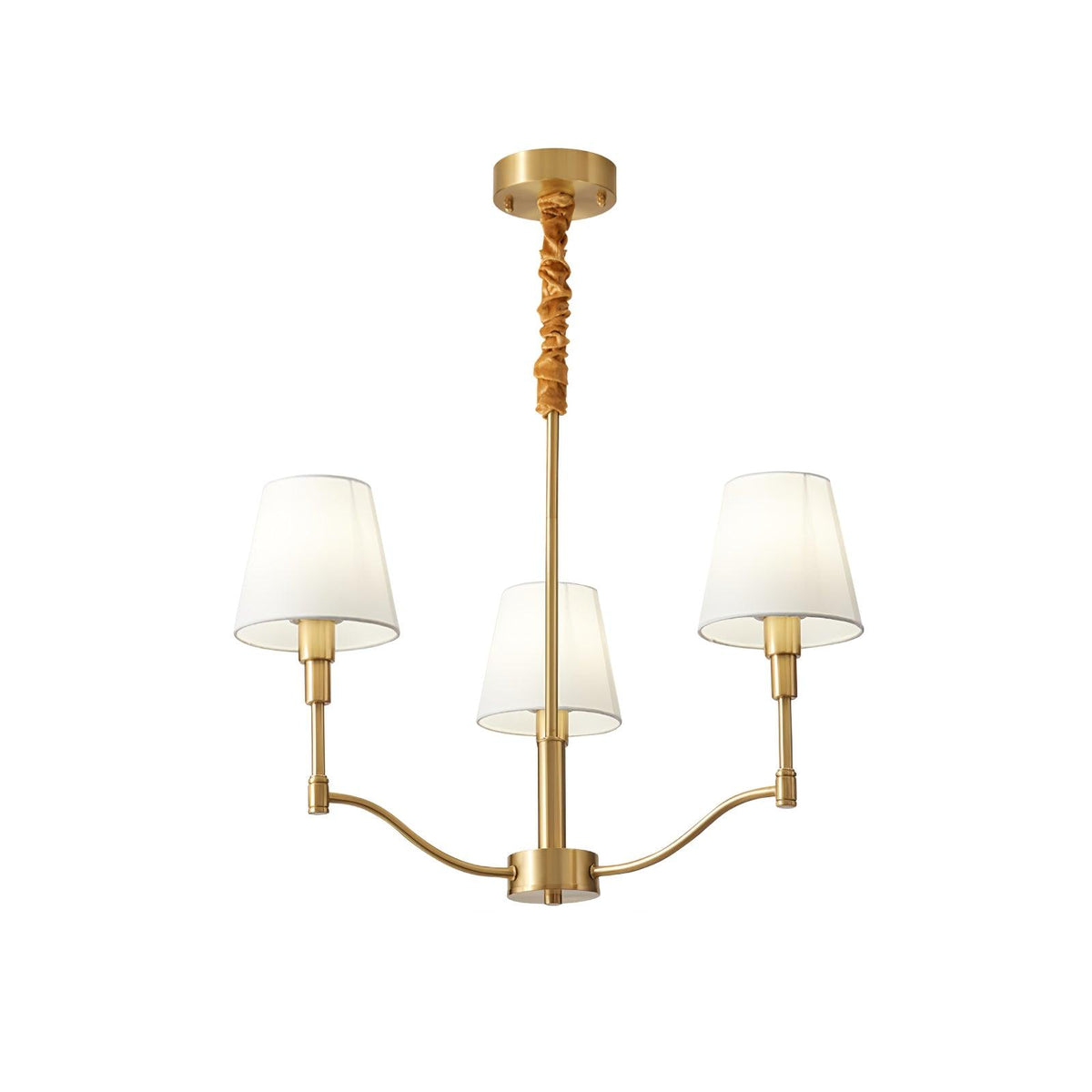 Meridian Mid Century Brass Chandelier product view
