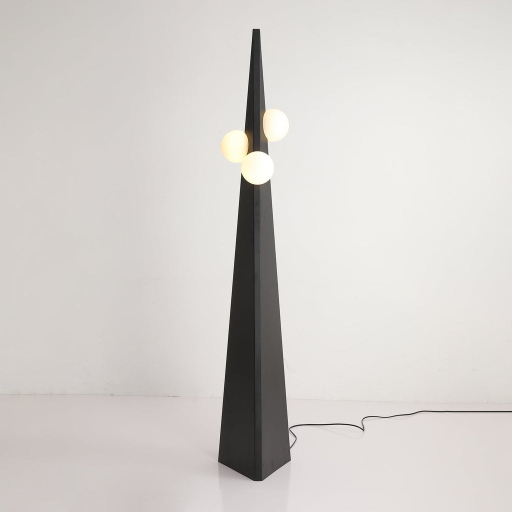 Noir Roy Floor Lamp ∅ 11″ x H 63.8″ / Dia 28cm x H 162cm / Iron & Black / US Plug Floor lamp