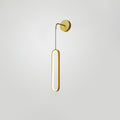 Oval LED Brass Wall Lamp Dia 9cm x H 68cm / ∅ 3.5″ x H 26.8″ / Brass / Three-Color Changing Light Wall lamp