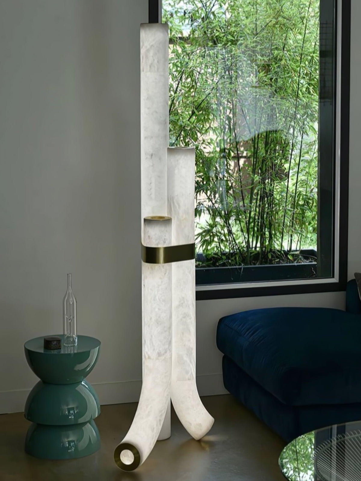 Piped Alabaster Floor Lamp Floor lamp