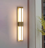Rectangular Alabaster Brass Wall Sconce Wall lamp