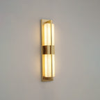 Rectangular Alabaster Brass Wall Sconce Wall lamp