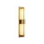 Rectangular Alabaster Brass Wall Sconce Wall lamp