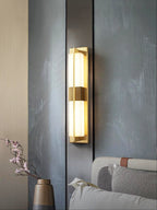 Rectangular Alabaster Brass Wall Sconce Wall lamp