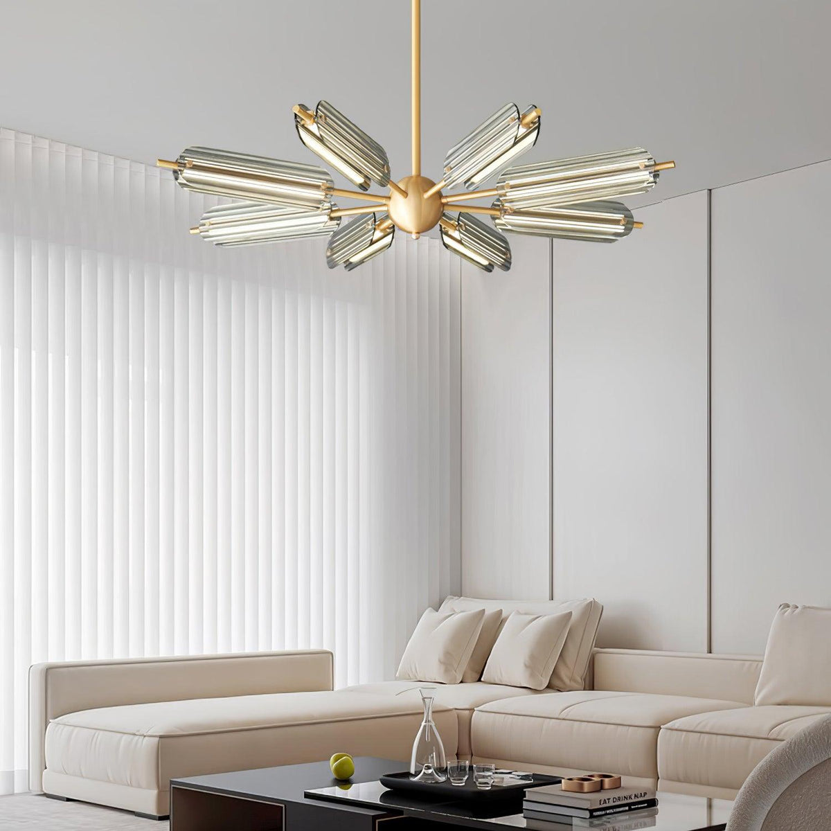 Sputnik Brass Chandelier product view