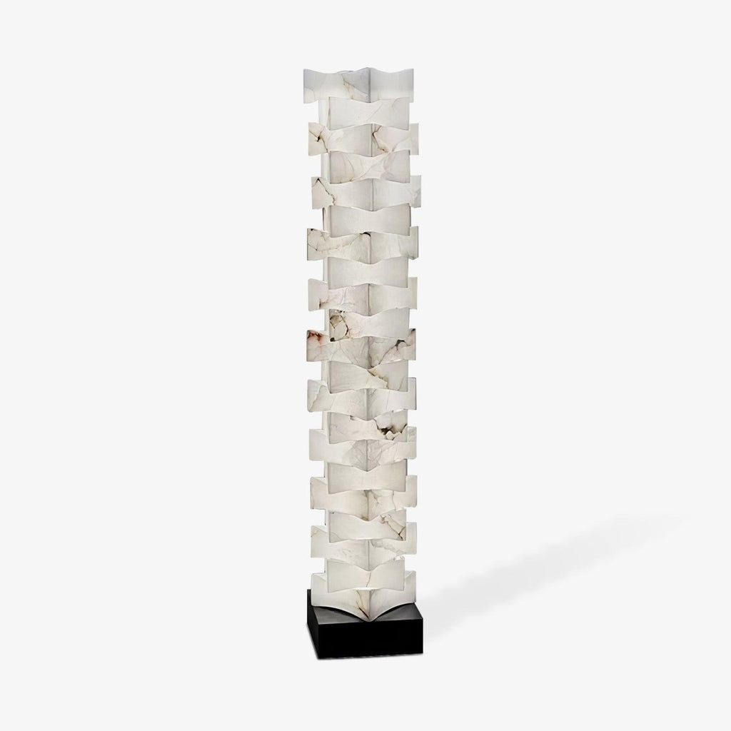 Stacked Alabaster Squares Floor Lamp product view