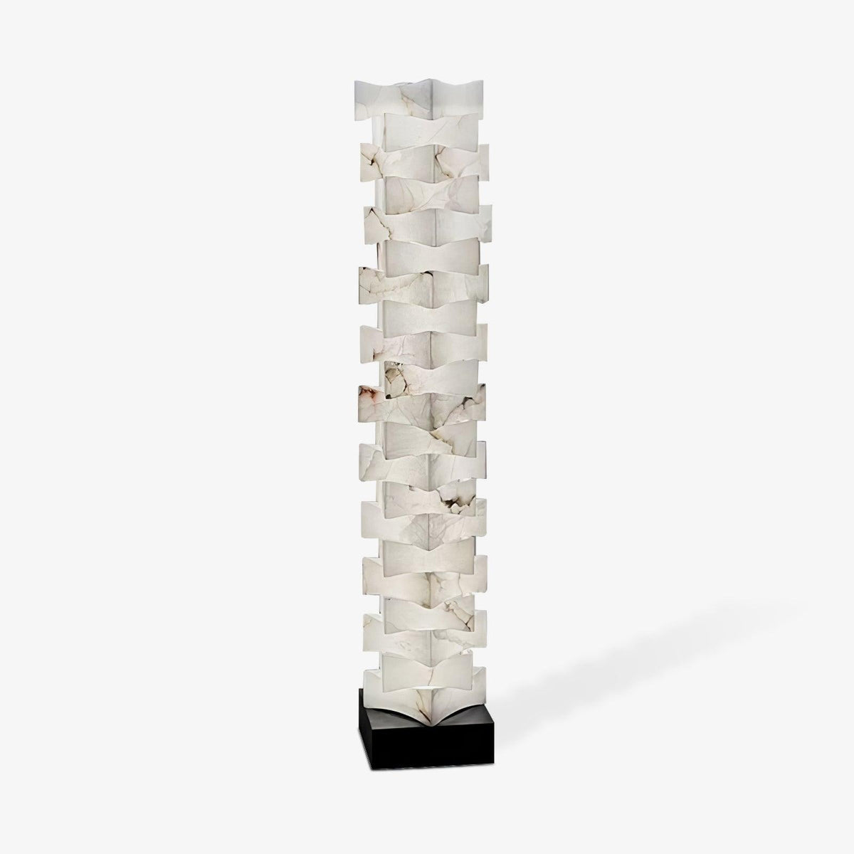 Stacked Alabaster Squares Floor Lamp product view