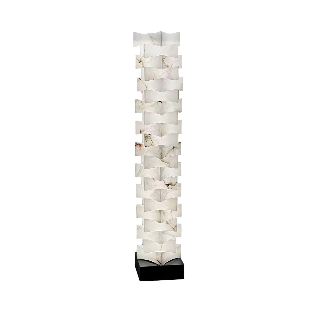 Stacked Alabaster Squares Floor Lamp product view