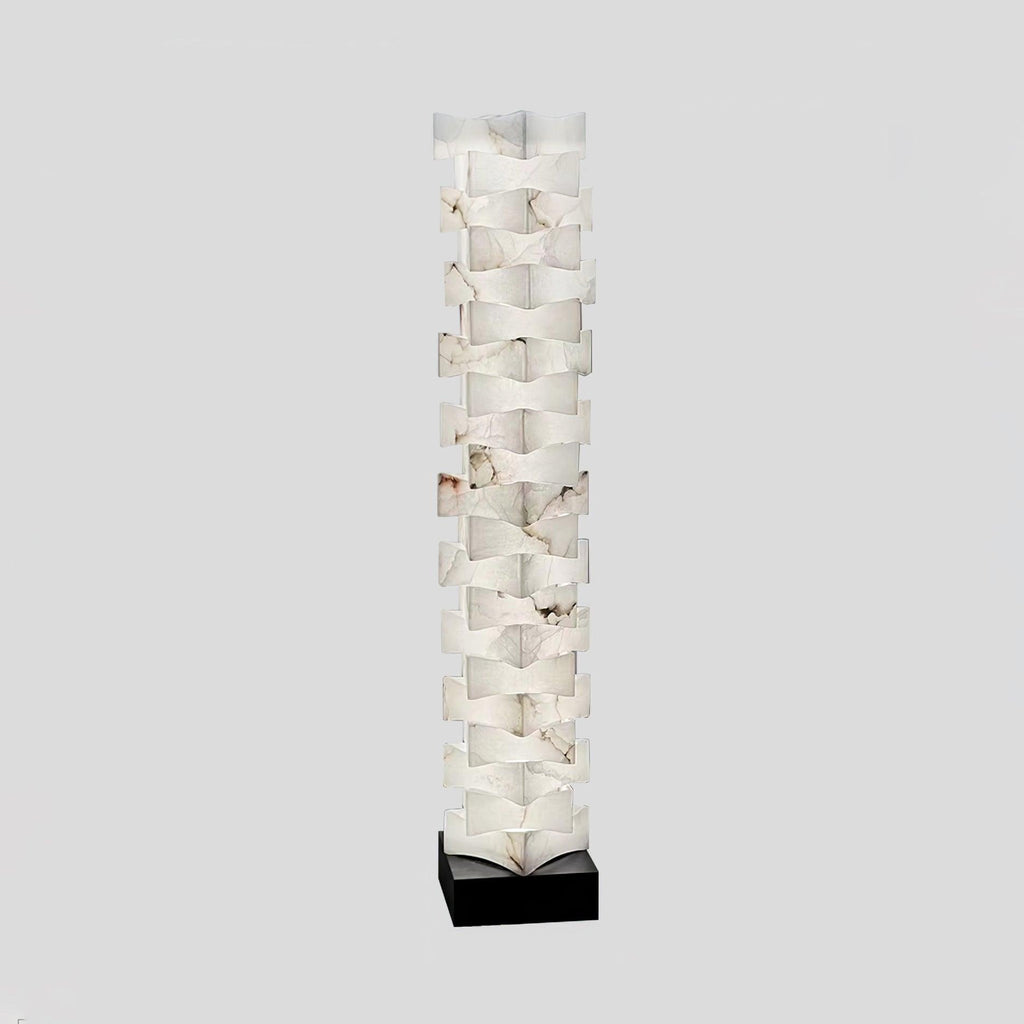 Stacked Alabaster Squares Floor Lamp product view