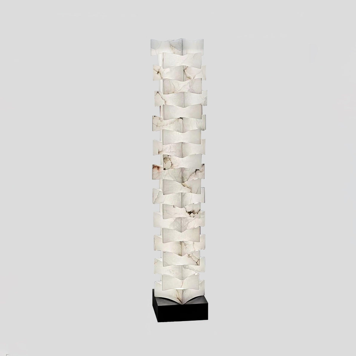 Stacked Alabaster Squares Floor Lamp product view