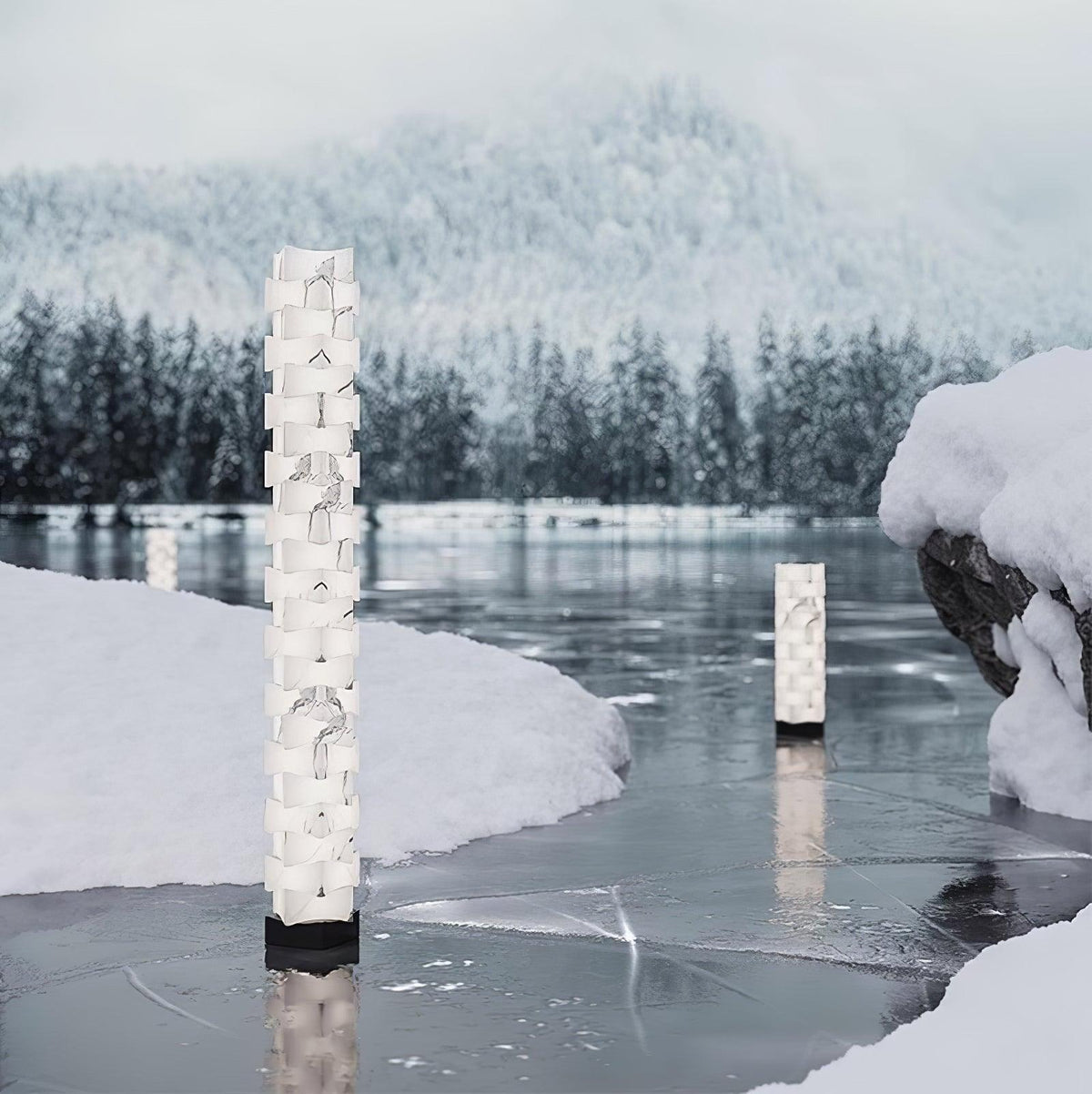 Stacked Alabaster Squares Floor Lamp product view