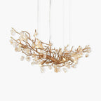 Stone Crystal Brass Chandelier product view