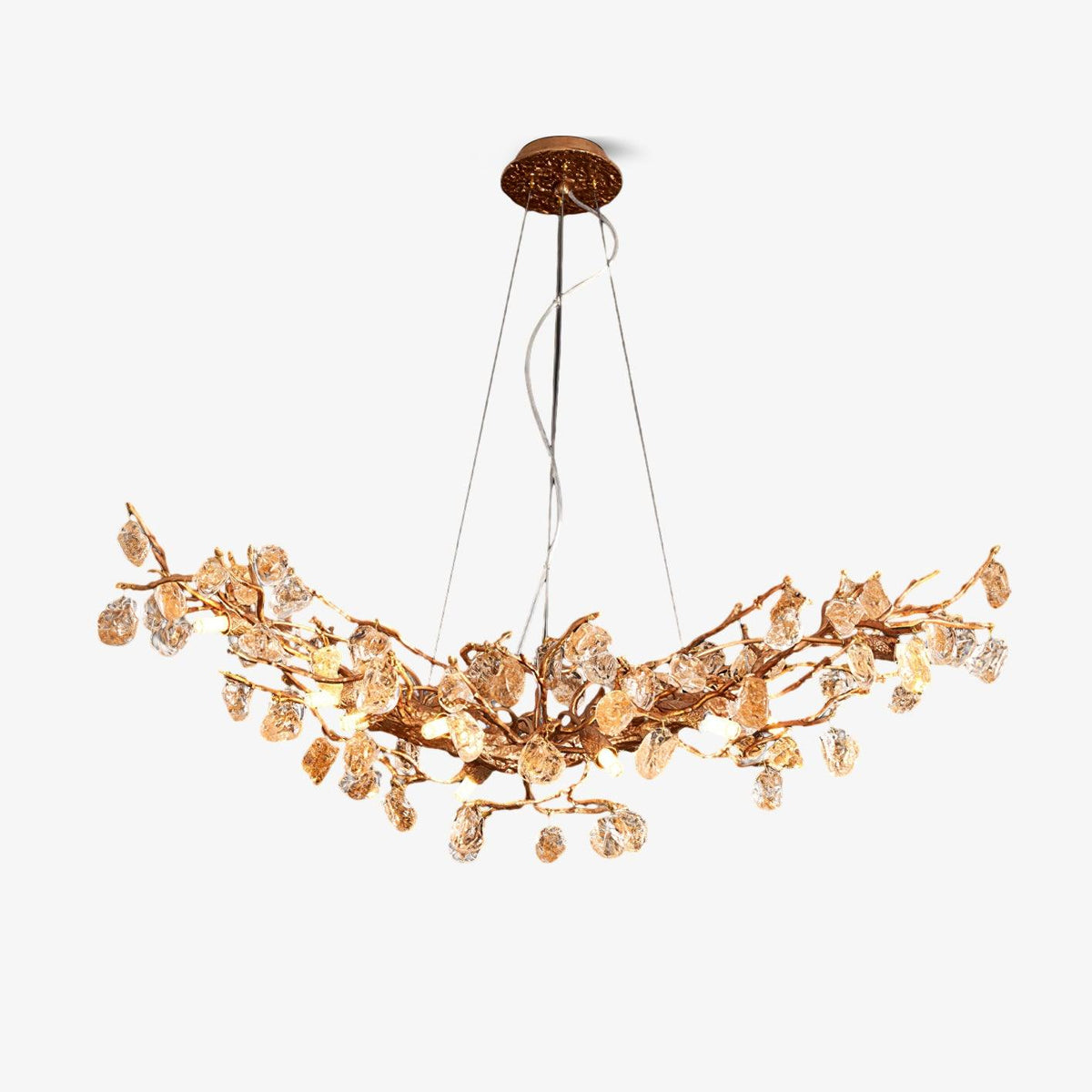 Stone Crystal Brass Chandelier product view