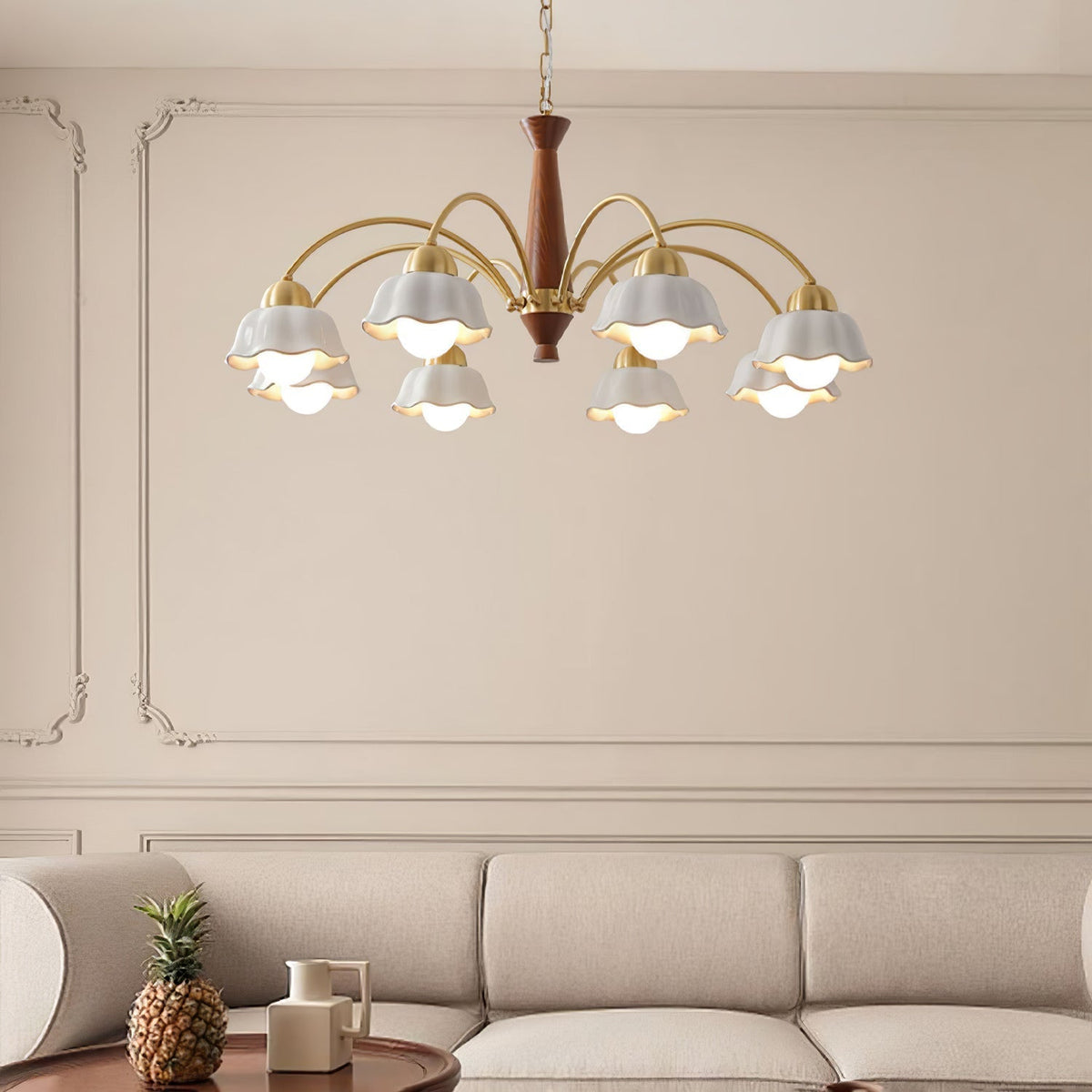 Swedish Modern Brass Chandelier product view