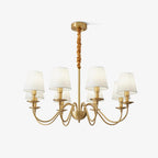 Tapered Fabric Brass Chandelier product view