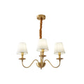 Tapered Fabric Brass Chandelier product view