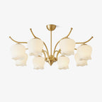 Tulip Brass Chandelier