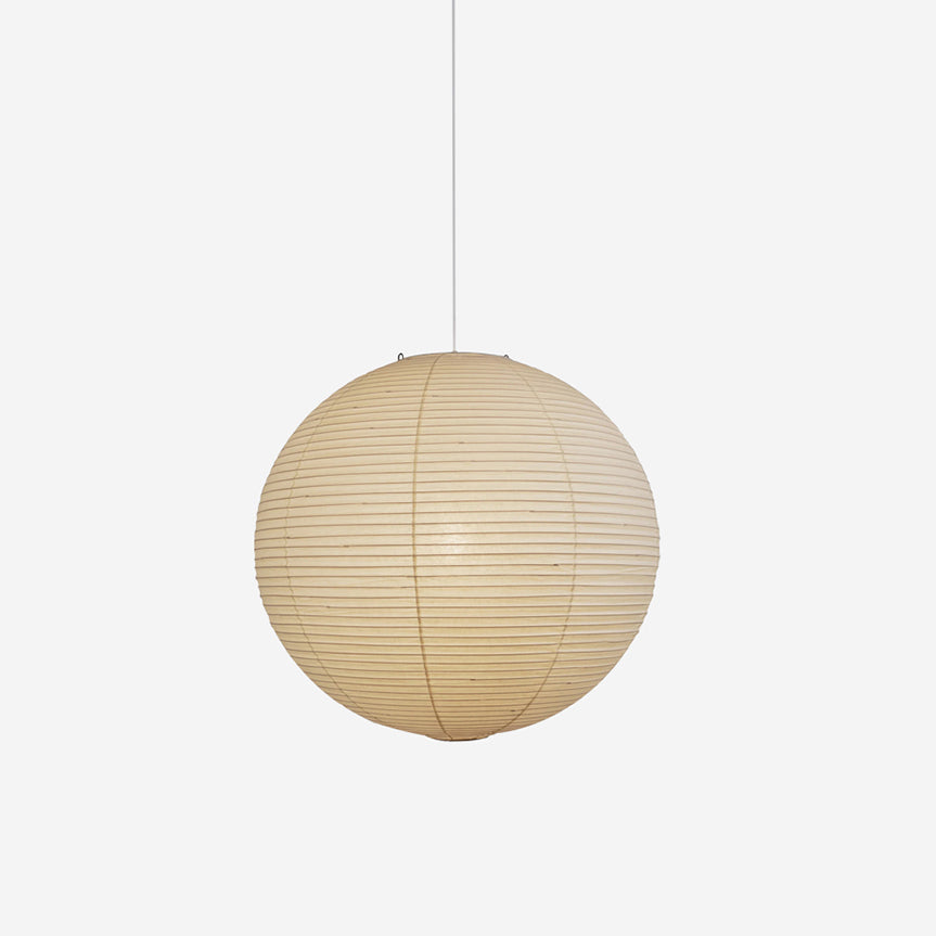 Washi Paper A Pendant Lamp ? 19.7″ x H 18.9″ / Dia 50cm x H 48cm / White Lampshade & White Cable 1001 Pendant light