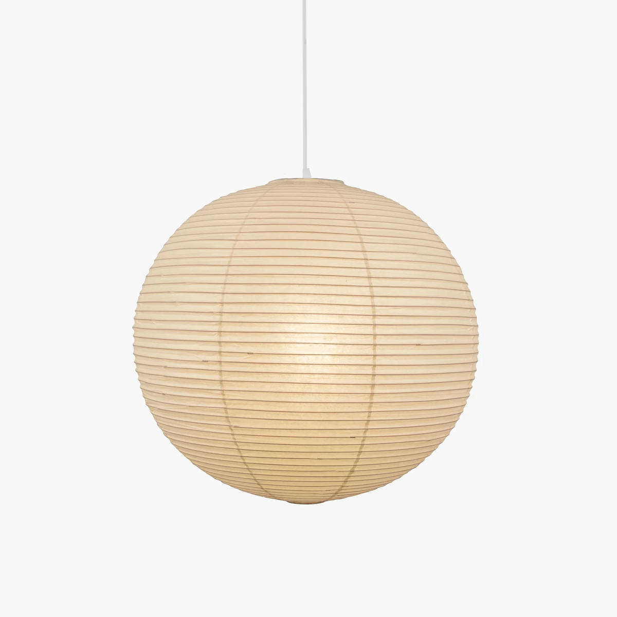 Washi Paper A Pendant Lamp ? 23.6″ x H 22.8″ / Dia 60cm x H 58cm / White Lampshade & White Cable 1001 Pendant light