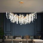 White Jade Branch Brass Chandelier product view