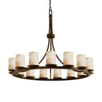 Justice Design Group Alabaster Rocks 42" Wide Ring Chandelier product view