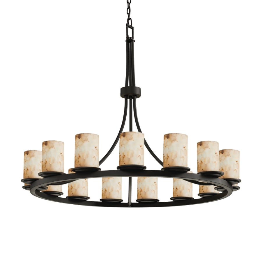 Justice Design Group Alabaster Rocks 42" Wide Ring Chandelier product view