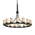 Justice Design Group Alabaster Rocks 42" Wide Ring Chandelier product view