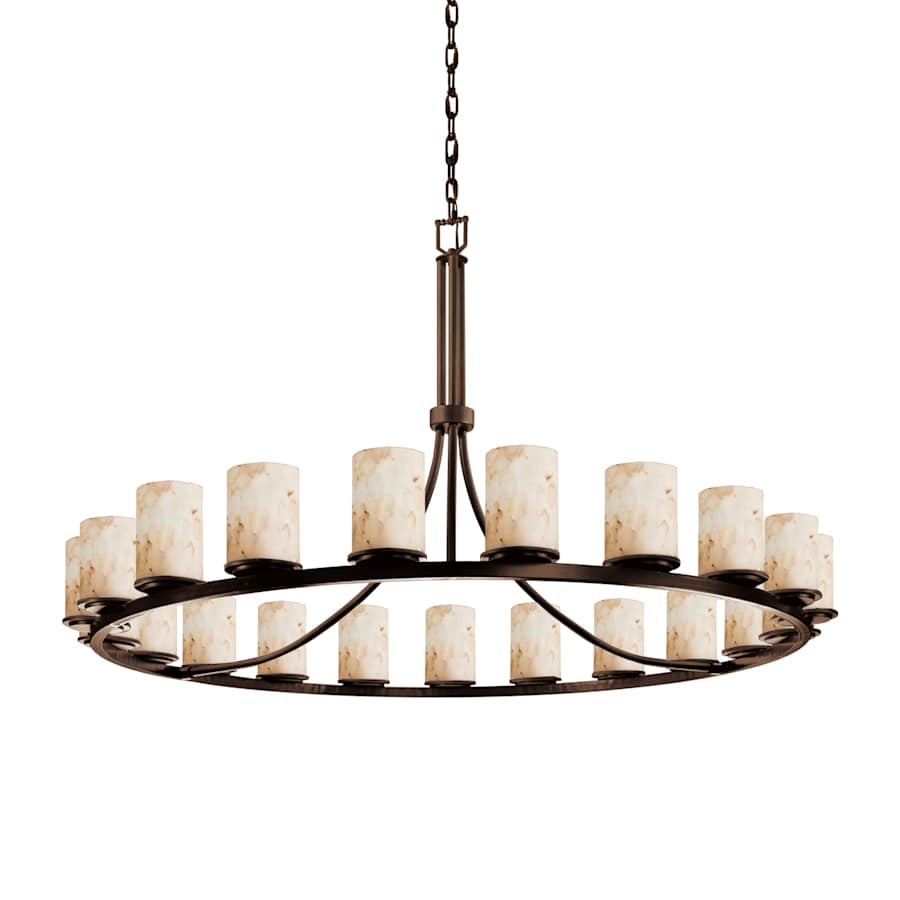 Justice Design Group Alabaster Rocks 60" Wide Ring Chandelier product view