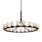 Justice Design Group Alabaster Rocks 60" Wide Ring Chandelier product view