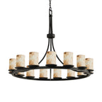 Justice Design Group Alabaster Rocks 60" Wide Ring Chandelier product view