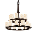 Justice Design Group Alabaster Rocks 21 Light 2 Tier Chandelier product view