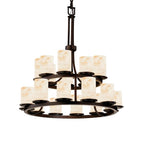 Justice Design Group Alabaster Rocks 21 Light 2 Tier Chandelier product view