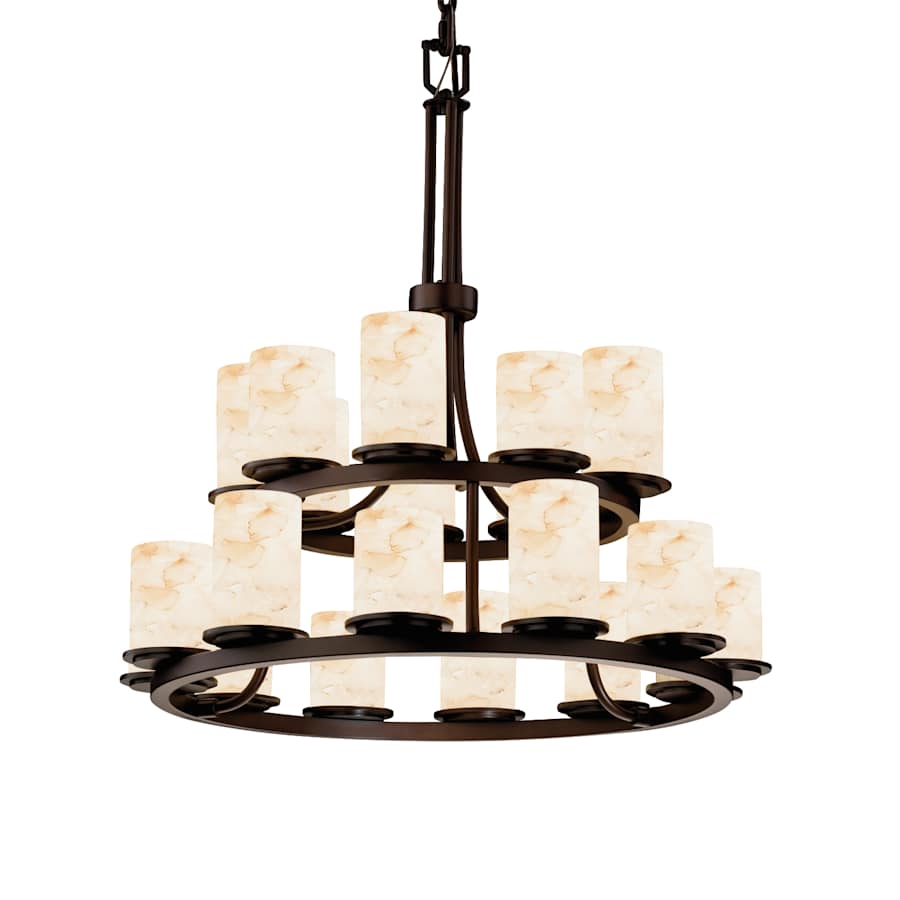 Justice Design Group Alabaster Rocks 21 Light 2 Tier Chandelier product view